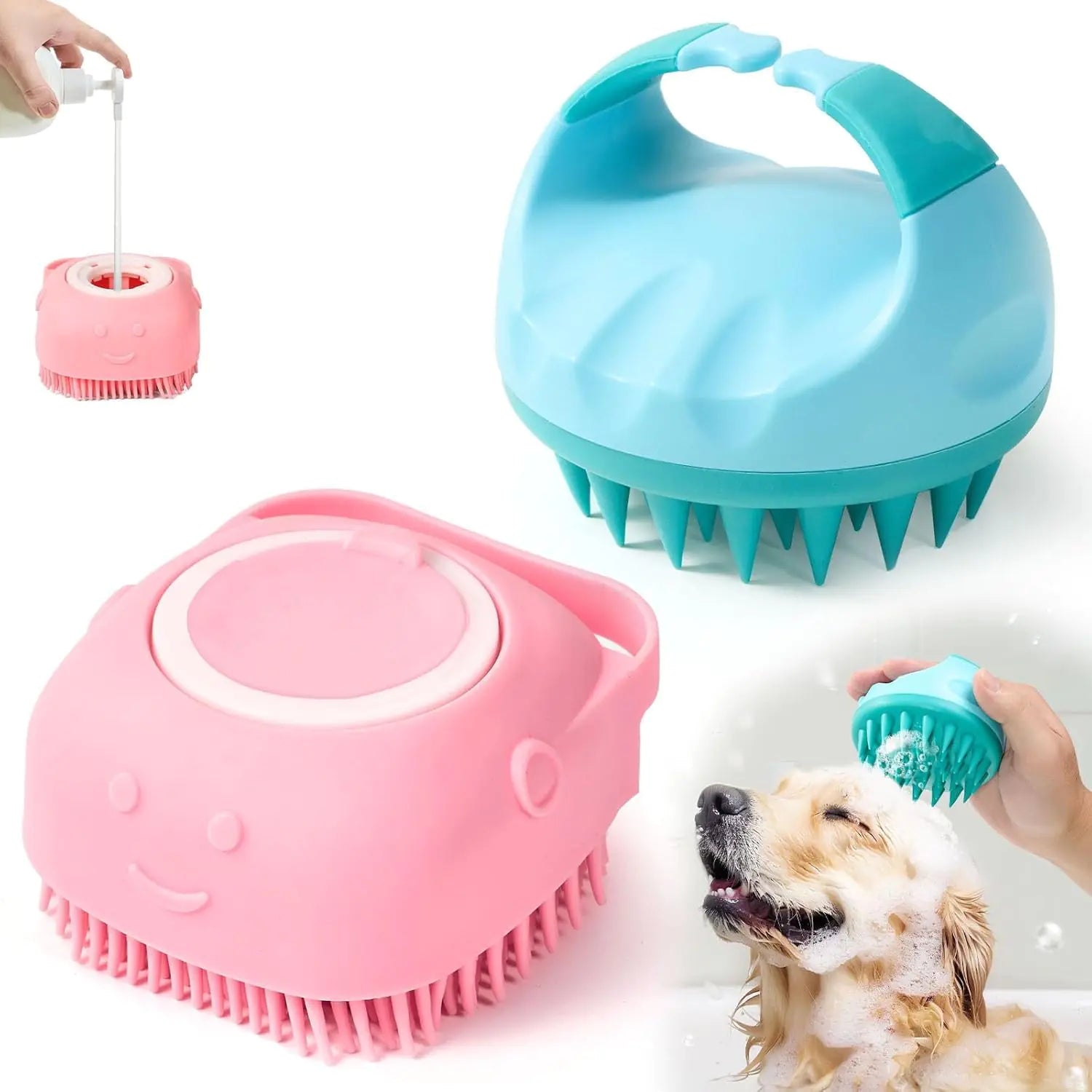 2Pack Dog Bath Brush