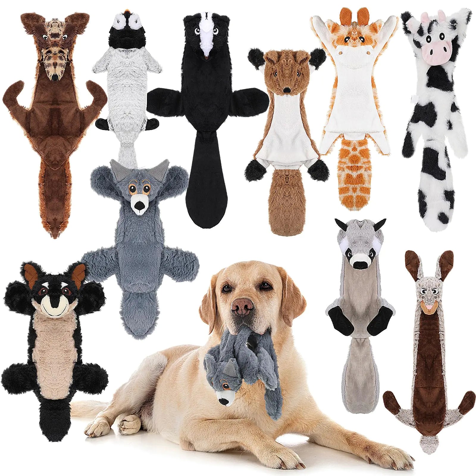 Sratte 10 Pcs Dog Squeaky Toys
