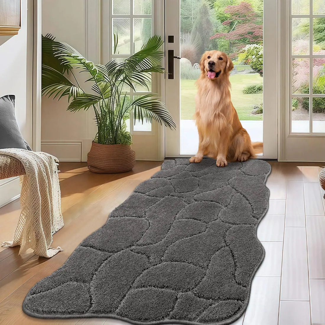 Large Dog Door Mat for Muddy Paws
